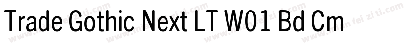 Trade Gothic Next LT W01 Bd Cm字体转换